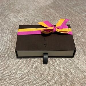 Louis Vuitton Gift Box with Pink and Yellow Ribbon & Duster, perfect!